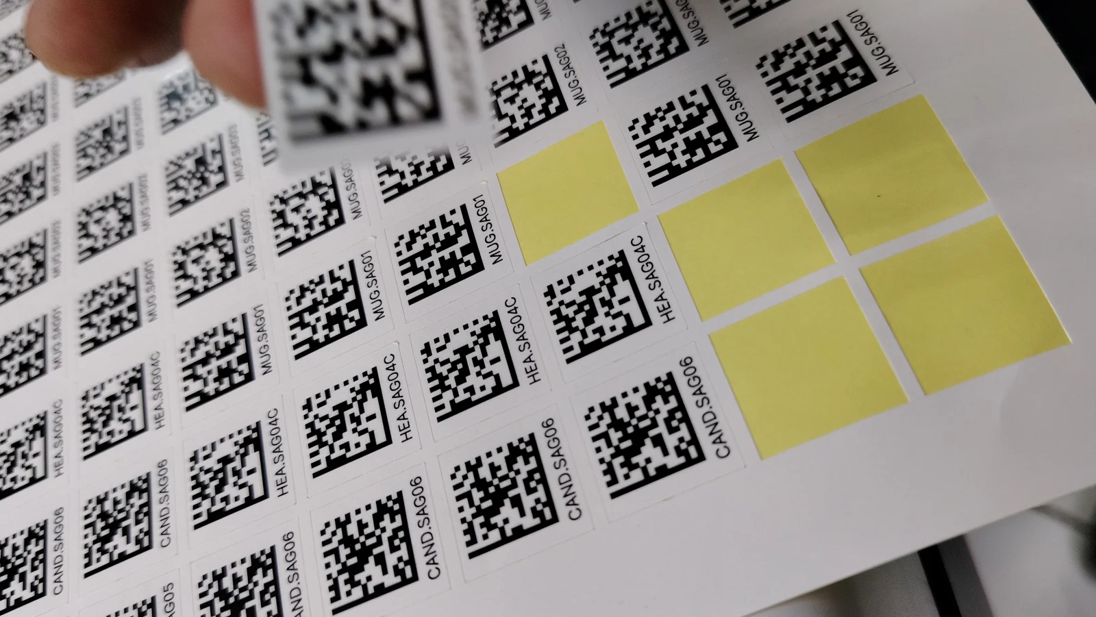 Variable Datamatrix Code Label Sheet Aug10